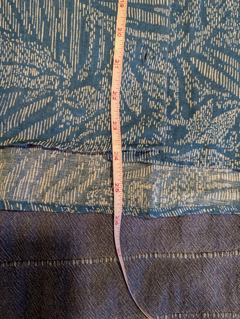 Sigrid Olsen Linen Blue Leaf-Print Short Sleeve Button Shirt, L - Picture 6 of 8
